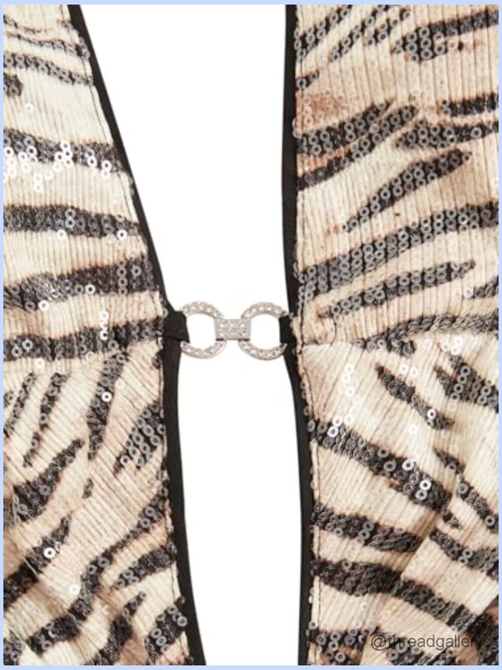 Cheetah print sequin crop top halter tie back Y2K going out top - Picture 5 of 7